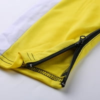 Hanas muški jesenski patman patentni patentni pantaloni, skupine setovi sportski odijelo trenerke žuto