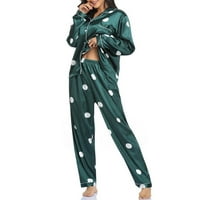Binmer Women Ljeto Pajama odijelo Padžama Odijelo Ispis Home Nosite dvodijelni odijelo Hlače s dugim rukavima Pidžama Set