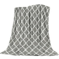 Flanel ćebad Moderni maroko crni bijeli pokrivač s jastukom toplo baca na kauč na razvlačenje na kauč