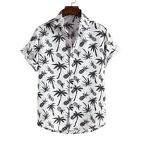 Muške majice Muška košulja Havajska majica s kratkim rukavima tiskani gumb dole ljetne majice na plaži