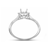 Jewels 14k bijelo zlato Žene Okrugli dijamantski vitak bridalni vjenčani zaručnički prsten set CTTW