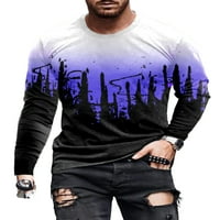 Leuncero Muška majica s dugim rukavima Casual COLORBLOCK Grafički ispis T-majica