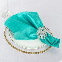 Vjenčanje posteljina Inc. 20 20 zdrobljeni criren taffeta salvete - bazen plavi
