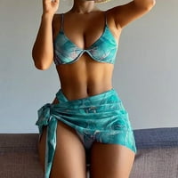 Tawop Women Modni bikini sa podlogom za prsa bez čelika Podrška seksi remen Split kupaćim kostim plažama