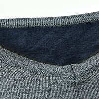 Muški casual active fit v duks pulover u vratu Basic dizajnirani dugi rukavi džemperi čvrsti lagani
