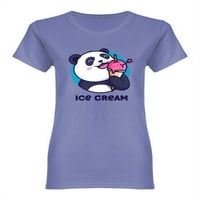 Majica sa sladoledom majica u obliku pande-žene -image by shutterstock, ženska mala