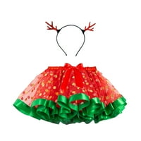 B91XZ Girls Tutu Tutu suknje Kids Girginske božićne plesne zabave Crtani tulle suknje baletne suknje