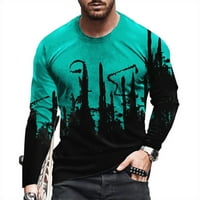 CLLIOS grafičke majice za muškarce Ljeto Ležerne prilike 3D košulje za tisak Workout Dugim rukavima