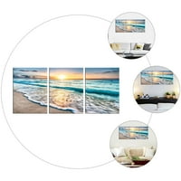 Frcolor Wall Art Beach Platno Ocean Ocean Domaći ukrasi More Slike Val Decor Nauticant Artwork Scenery