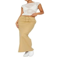 Wassery ženske teretne hlače visoki struk ravno široko zavoj casual vintage suknja harajuku hip hop