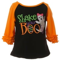 Velike djevojke ruffle rufle raglan shake The Youry Botty Halloween Party majica Top Orange XXL