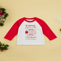Musuos Unise Kids Božićna majica, Kup za kamione Print Pulover s dugim rukavima