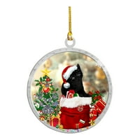 Božićne dekorative Božićne privjeske slatke životinjske serije Božićni drveni privjesci za obrtni ukrasi