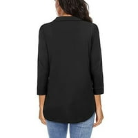 Žene Ljeto Ležerne majice Vrhunski trendi labavi fit čvrsta dugačka tunika TEE rukav plus veličina v