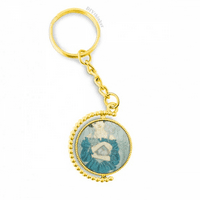 Plava haljina Beauty Chinese Slikanje Metalni priključak Ključ za ključeve Pribor za prsten