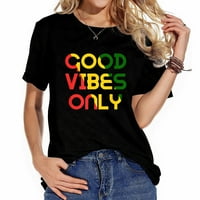 Dobre vibracije Rasta reggae korijene odjeće TEE FL ženska majica kratkih rukava s trendi dizajnom ispisa