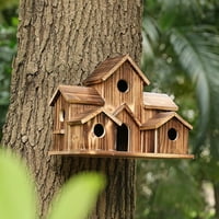 Multitraust drveni ptičji rukav ručno izrađen prirodni ptičji kuć za vanjski dvorište dvorišni dio dvorišta