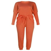 Niveer dame noćna odjeća elastična struka Loungwewwer i hlače za spavanje odjeća PJS CrckString pidžamas narandžasta l