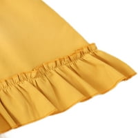 Grianlook djevojke suknje ruffle suknje podnegnuta djevojka kratka obična linija žuta 7y