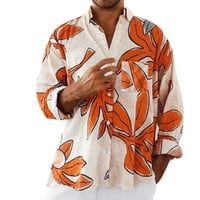 FVWitlyh Havajska majica za muškarce Muško pamučno dugme niz havajska majica kratkih rukava