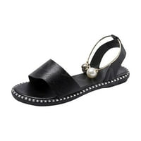 LHKED žene ravne papuče otvoreni nožni biser udobna plaža rimske cipele Flip Flop Ljeto Želju protiv