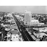 Posterazzi Sal SAD California Los Angeles Corner of Willshire & Western Poster Print - In