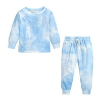 Clearsance Newbornorođenče Dečije odjeće Jesen zimske djevojke Tie-dye Top hlače Outfit odijelo Dojenčad