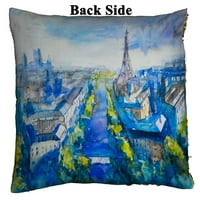 Gradska jastučnica, Pariz Eiffel Tower akvarel slikanje Reverzibilni sirena Sequin jastuk jastuk Kućni