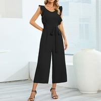 XYSAQA Jumpsuits za žene Dressing Sexy, Womens Clubwear Formalni dugi kombinezon Elegantni ruffle bez