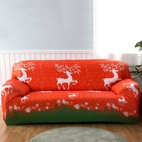 Božićni ispisani kauč na razvlačenje naklon za fotelja Loveseat kauč za jastuk za jastuk za klizanje,
