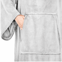 Nosivi pokrivač od runa s rukavima, funkcionalna nosiva bacanja sa džepom za odrasle, super meka topli plišanje