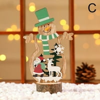 Božićni drveni ukrasi Stol Santa Claus Snowman Craft Xmas Party Decoration