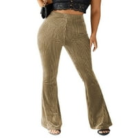 Niveer dame casual visoke strukske dno žene baggy dugi pant baršunasti radovi čvrste boje labave pantalone
