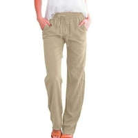 Ženske hlače velike struke u širokim nogama Ležerne prilike elastične pantalone udobne ravnotežne pantalone