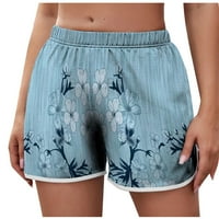 Kratke hlače za žene cvjetni elastični struk lagane boho kratke hlače Summer Casual Beach Nosite kratke
