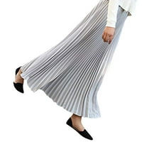 yinguo ženska čvrsto nagnuta elegantna midi elastična struka maxi suknja