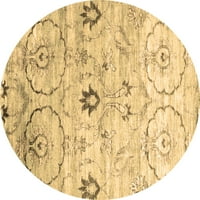 Ahgly Company u zatvorenom okruglom sažetkom smeđe prostirke savremene površine, 6 'okruglo
