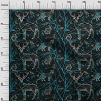 Onuone Georgette viskoza srednje plave tkanine Životinjska tkanina za šivanje tiskane plovne tkanine