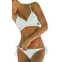 Zuwimk Womens Tankini kupaći odijela, ženska tona dna dva bikinija dvostruka remena na ramena simpatični
