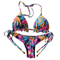 Muxika Ženski bandeau zavoj bikini set push-up brazilski kupaći kostimi za plažu kupaći kostim