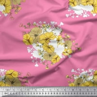 Siamoi Crepe svilena tkanina odlazi i divlja cvjetna cvjetna tkanina za ispis u dvorištu široko