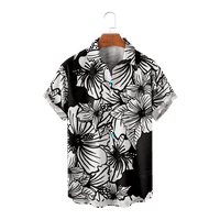 Cvijeće Ljeto Muške havajske dječake Dječje Dječje Vintage 3D Ispiši labave majice Muška majica Modna