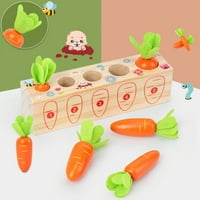 Edukativne drvene igračke mrkve berba rane razvojne igračke izdržljive igre za djecu