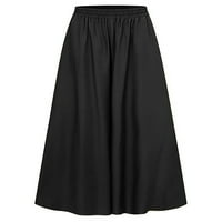 Ženske pantalone široke dno noge visoko struk palazzo dame dame baggy duge hlače ljeto crno 5xl