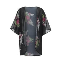 Woxinda Ženski batwing rukavac šifon kardigan kimono odjeća za plažu uz poklopac uz bazen