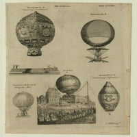 Ispis: Air-Balloons, oko 1784