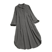 Ženske haljine s kratkim rukavima Solid moda Srednja dužina A-line ljetna okrugla izreka Dress Dress