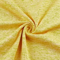 Ženski vrhovi Ljetni casual kratki rukav V-izrez Love polu-pol zip majice Yellow M
