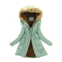Cleariance Woth's Warm zadebljani kaput Topla Trendi zimska runo Tanak modni obložen snijeg snijeg kaput mala jakna