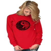 Cvjetni yin yang simbolički duhovni ženski majica s dugim rukavima Brisco brendovi x